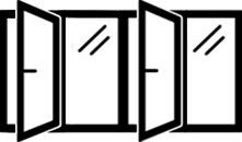 چهار لنگه-دو لنگه بازشو